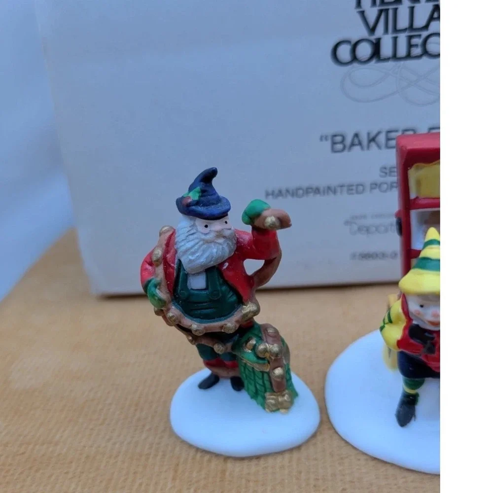 Department 56 Heritage Village Baker Elves Set of 3 Porcelain North Pole 5603-0